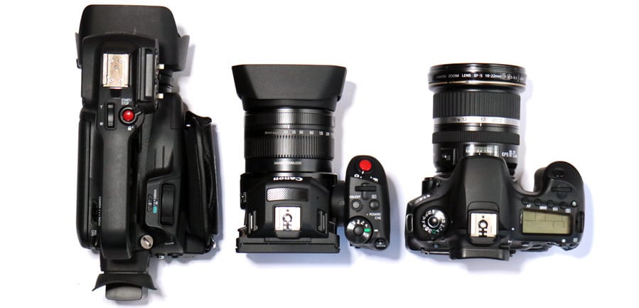 Canon XC10 compared with three other cameras