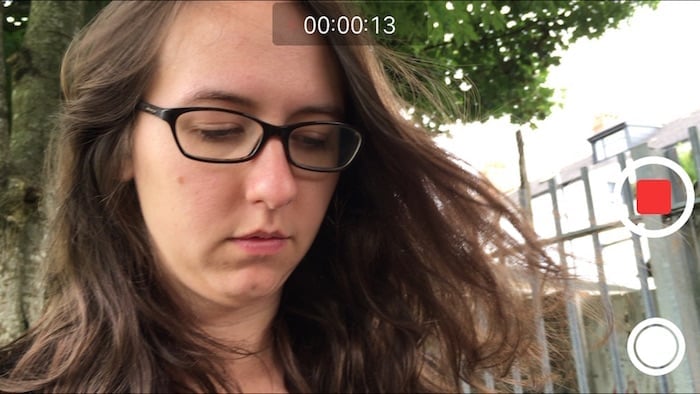 iPhone camera screen